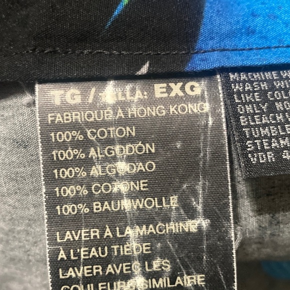 Nautica Black Shirt with Blue and Green Fish Print - Picture 3 of 5